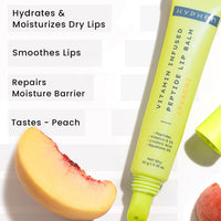 Hyphen - Peach Lip Balm for Dry & Chapped Lips | Vitamin Infused Peptide | Hydrating & Moisturizing Balm for Men & Women | Hyphen Products | Lip Balm for Dark Lips | Smoothen Lips & Barrier Repair | Moisturizer for Dry Lips, Chapped Lips Winter | Vegan, S