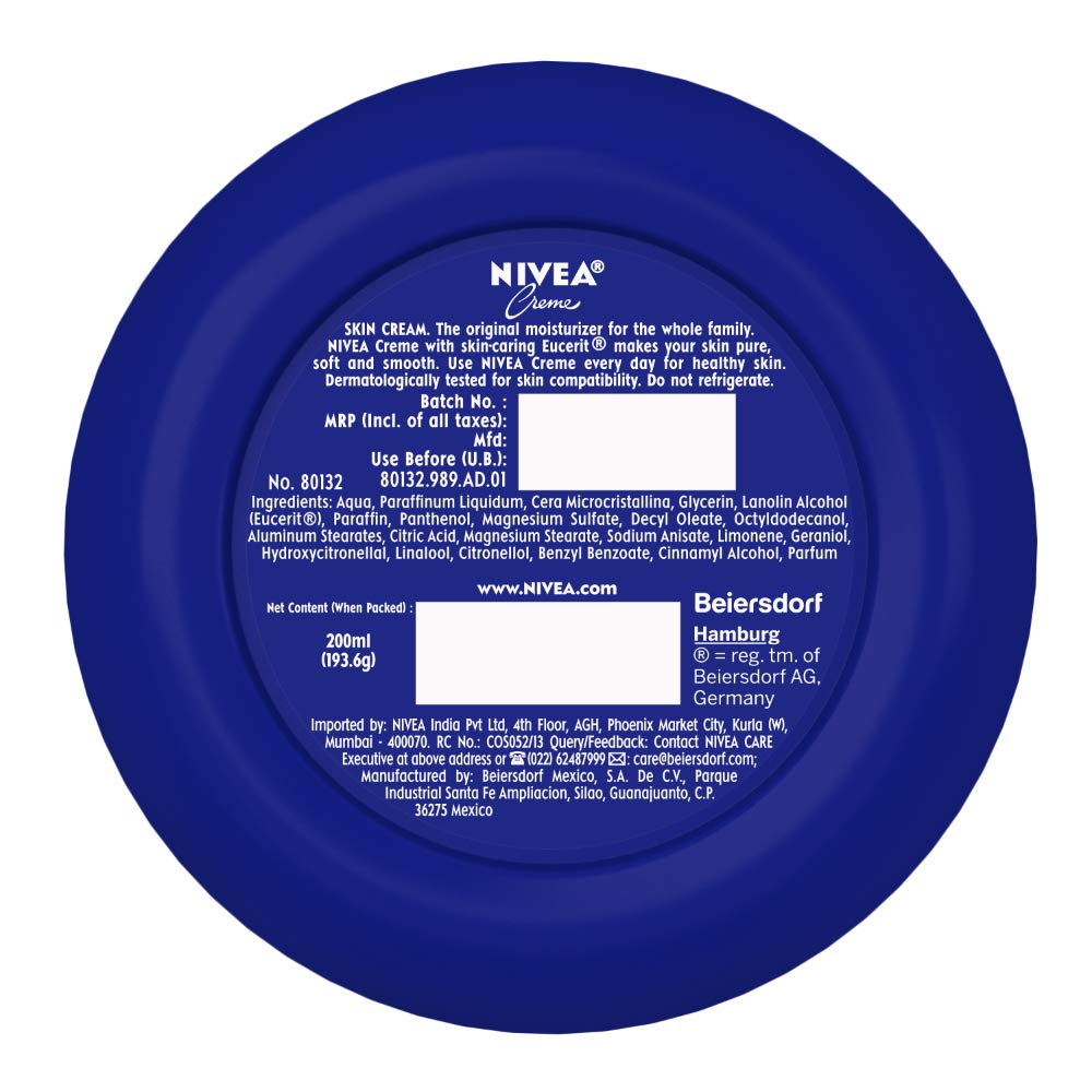 NIVEA Creme, All Season Multi-Purpose Cream, 200ml (Pack of 2)