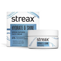 Streax Hydrate & Shine Serum Infused Face Cream Gel, 50 gm with 6% Glutathione & Hyaluronic Acid Complex