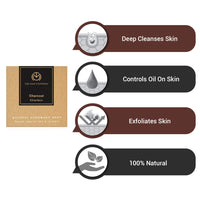 The Man Company De Tan Charcoal Bathing Soap Bars with Chaar-Cool | Removes Blackheads, Treats Acne | Deep Cleanses Skin, Anti Pollution | Prevents Dryness - (125gm*4)