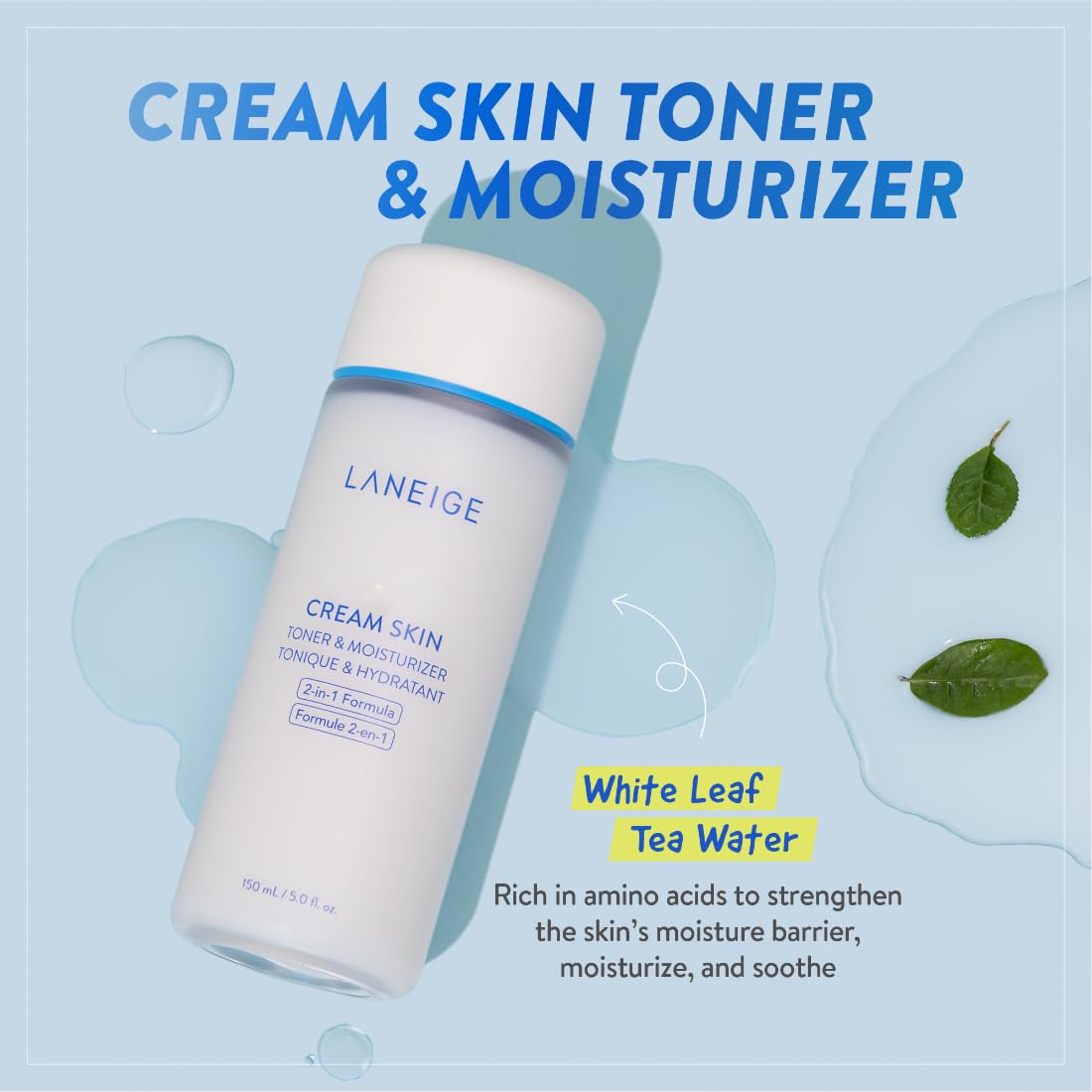 LANEIGE Cream Skin Refiner 50ML & LANEIGE WATER SLEEPING MASK_EX 25mL
