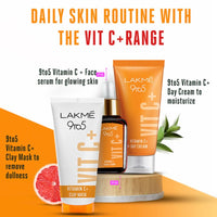 Lakmé 9To5 Vitamin C+ Face Wash | 100% Soap-Free | Enriched With Lemon Extract & Exfoliating Beads | For Dry, Oily, Normal, Sensitive & Combination Skin | 100G