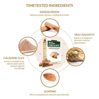 Indus Valley Bio Organic Sandalwood Face Pack Powder | Lightens Suntan, Dark Spots & Pigmentation | Prevents Acne Breakouts | Enriched with Chandan Powder for Glowing Skin & Tan Removal - 200g