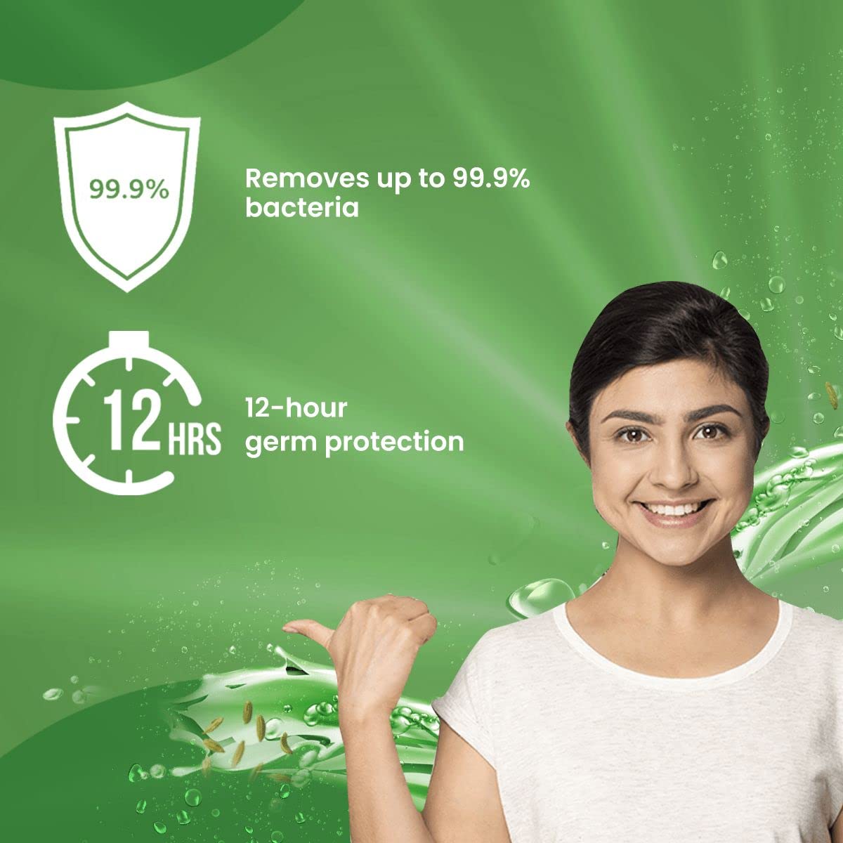 Himalaya Active Fresh Saunf Mouthwash 215ml -No Alcohol- Removes 99.9% Germs,12hr Germ Protection
