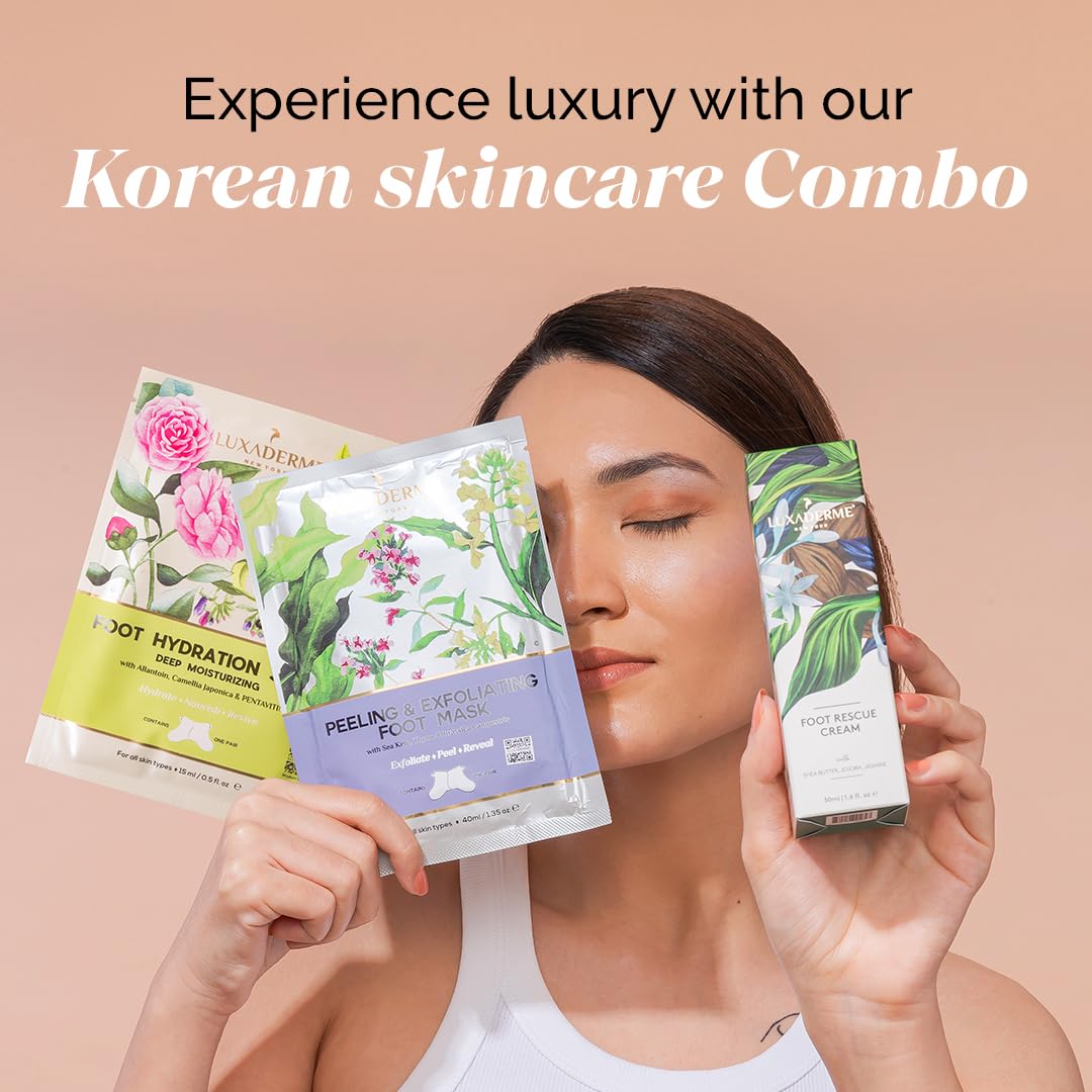 LuxaDerme Foot Care Combo - Elevate your foot care routine and step into baby soft feet | Beauty combo | Skincare combo Pack of 3