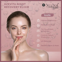 SeaSoul Face Serum Anti-Ageing Night Recovery Moisturizer with Squalane for Hydrating, Goji Berries for Skin Brightening, Snow Lotus for Sebum Control & Evening Primrose for Wrinkle Reduction (30 ml)