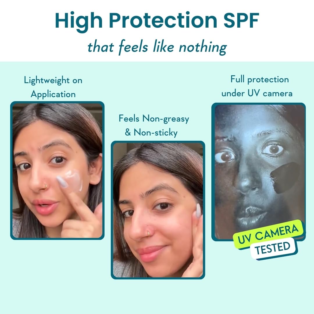 WishCare 5% Niacinamide Oil Balance Fluid Sunscreen SPF 50 PA++++ with 8 Hrs+ SPF Protection- Lightweight Matte Sunscreen SPF 50 for Oily Skin & No White Cast 50g