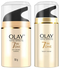 Olay Night Cream Total Effects 7 in 1, Anti-Ageing Moisturiser, 50g & Olay Day Cream Total Effects 7 in 1, Anti-Ageing Moisturiser, 50g