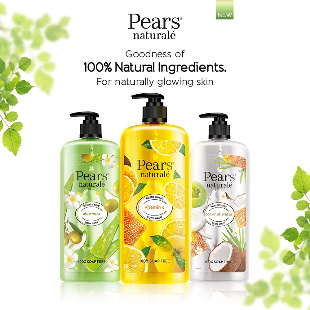Pears Naturale Brightening Pomegranate Bodywash With Glycerine, Paraben Free, Soap Free, Eco Friendly, Dermatologically Tested, 750 ml (Pack of 2)