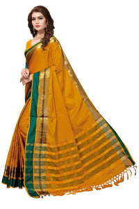 SAREE MALL Women's  Cotton Silk Saree with blouse piece (8AURA8001-parent)