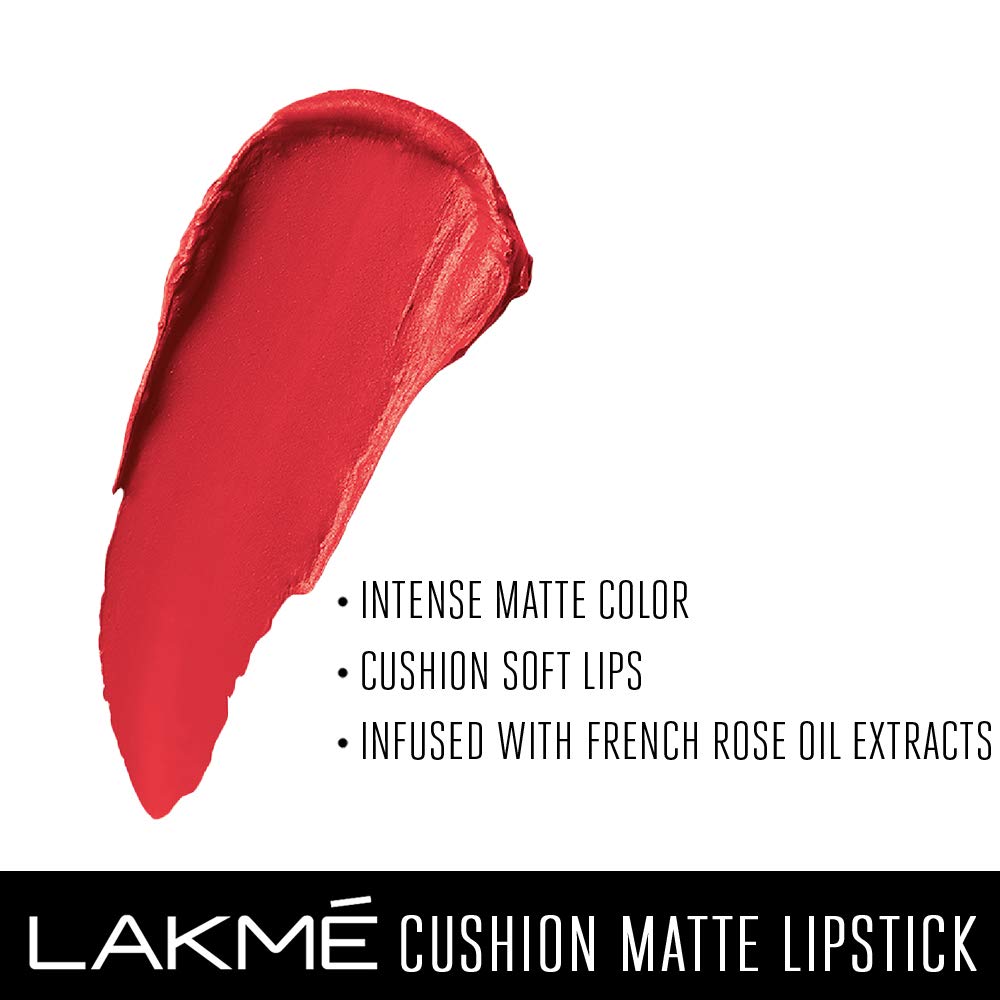 Lakmé Forever Matte Lipstick, Made With French Rose Oil Extracts, Pink Summer, 4.5G