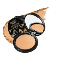 Lovechild Masaba 4-In-1 Mattifying Compact - Perfect All Skin Matte Coverage, Moisturizer, Primer & Skin Repair, With Macadamia Oil & Vitamin E, Honest Honey (Medium) - 9G