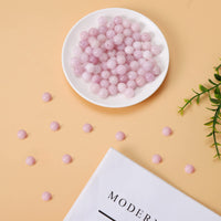 45pcs 8mm Natural Stone Beads Kunzite Beads Energy Crystal Healing Power Gemstone for Jewelry Making, DIY Bracelet Necklace