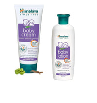 Himalaya Baby Cream For Dry Skin and Baby Lotion For All Skin Types,200Ml (Pack of 2)