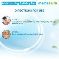 Mamaearth Moisturizing Baby Bathing Soap Bar, pH 5.5, with Goat Milk & Oatmeal. Pack of 2, 75gms each
