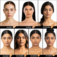 FLiCKA Blend and Shine Liquid Foundation for Face Makeup 30ml | Medium to High Coverage | Vitamin E, Avocado Oil & SPF | Moisturizing, Lightweight, Waterproof | All Skin Types | 02 Beige