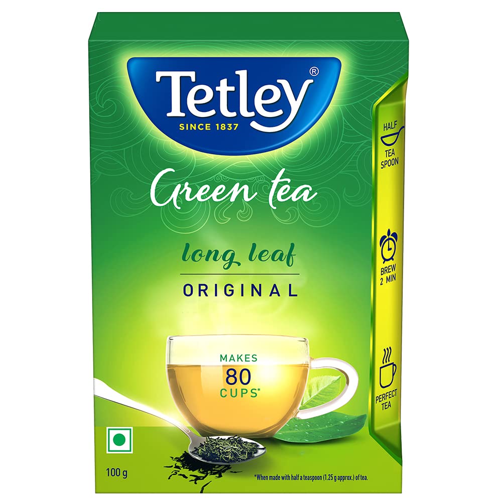 Tetley Long Leaf Original | All-Natural Green Tea With Anti-Oxidants | Green Tea | 500G & Long Leaf Original | All-Natural Green Tea With Anti-Oxidants | Green Tea | 100G - Loose Leaves
