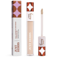 Just Herbs Full Cover Filter Finish Under Eye Light Weighted Matte Finish Concealer for Face Makeup 5 ml (Ivory)