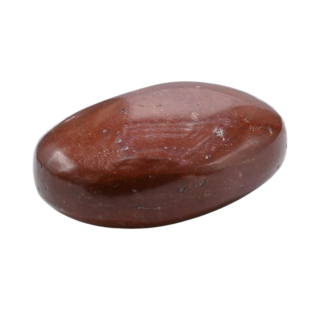 Red Jasper Palm Stone - Pocket Massage Worry Stone for Natural Body Chakra Balancing, Reiki Healing and Crystal Grid Red Jasper