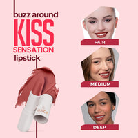 Juice Chocoholic - M20 Kiss Sensation Lipstick & Cherry Pop - M07 Color Luxe Liquid Lipstick with Goodness of Bio Retinol, & SPF 15 UV Protection