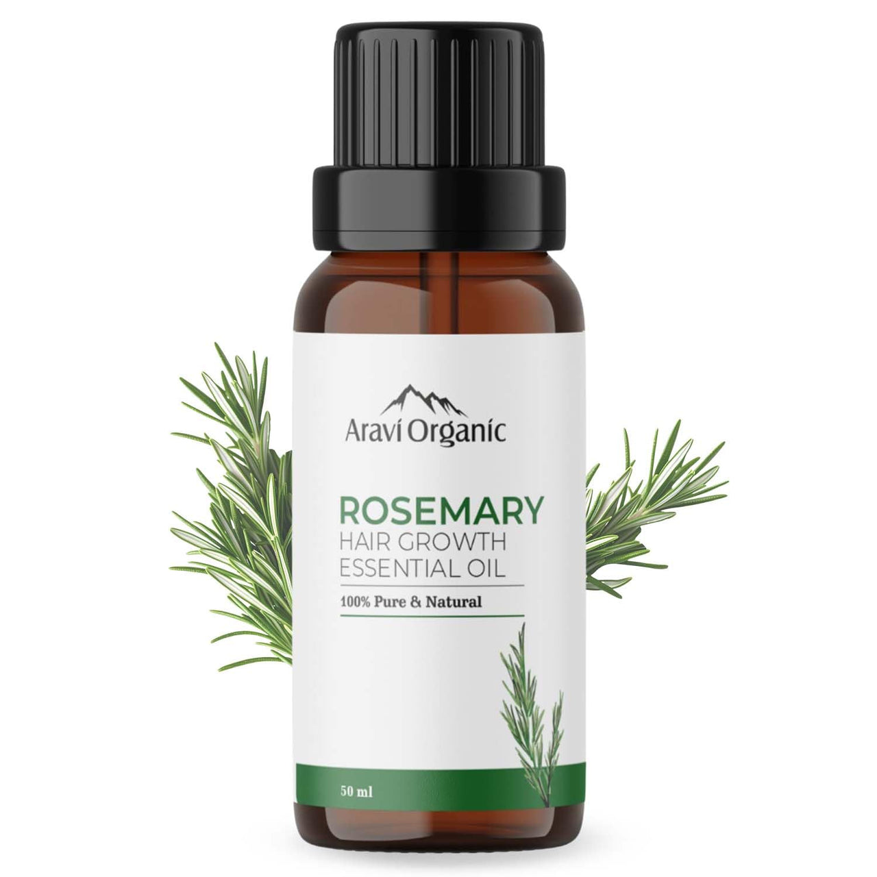 Aravi Organic Rosemary Essential Oil for Hair Growth,Quick Hair Growth Rosemary Oil for Women and Men - 100% Pure Rosemary Leaves Oil - 50 ml