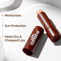 McAffeine Choco Lip Balm With SPF 20+ for Dry & Chapped Lips | 24 Hour Moisturization With Sun Protection | Cocoa Butter & Caffeine for Women and Men, 1 Count, Beige
