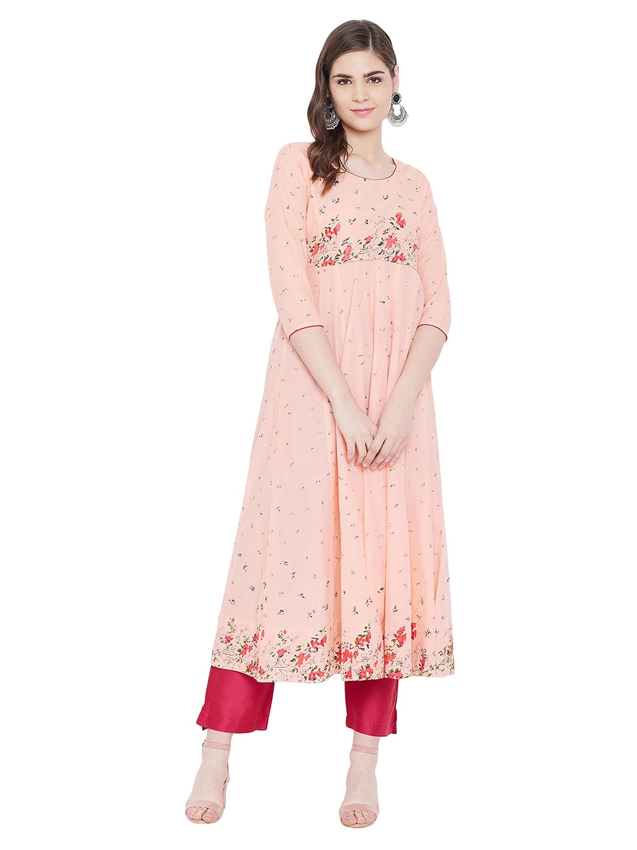Poshak Hub Women's  Cotton Anarkali Kurta