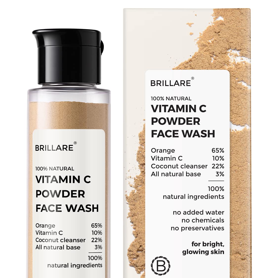 Brillare Neem Face Wash | for Acne & Pimples | with Bergamot for Clear Skin| 30g & Brillare Vitamin C Face Wash| 30g Combo