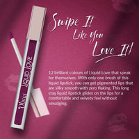 Oliva Liquid Lipstick, 12HR Long-lasting Matte Lipstick, Non Transfer, High Coverage, Water & Smudge Proof, Light Weight & Cruelty-Free - 2ml (Plum Pop 12)