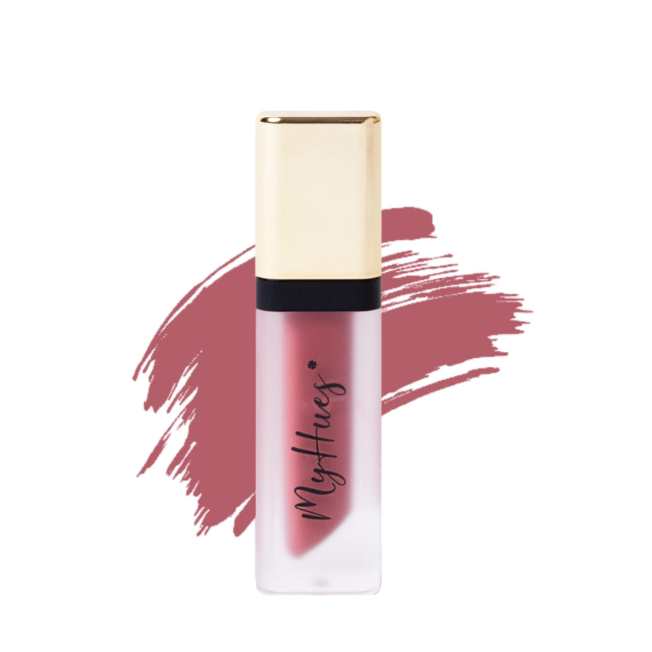 MyHues Lip Comfort Matte Liquid Lipstick Dusty Pink (Rose-Gulla) - 5ml, Non-Drying Matte Finish | Transferproof Lipstick
