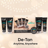 mcaffeine Coffee Detan Facial Travel Kit|Gift For Birthday And Anniversary|Value Pack Of 5 Signature Face Care Products: Face Wash, Scrub, Mask, Moisturizer & Sunscreen For Both Women And Men