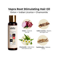 Vedix Customized Hair Fall Control Regimen For Normal/Oily Hair - Dry Scalp & Wavy Hair - 3 Product Kit - Anti Hair Fall Oil With Onion+Indian Licorice - Hair Growth Serum
