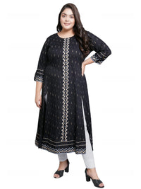 Yash Gallery Women's  Rayon Geometric Printed Anarkali Kurta for Women