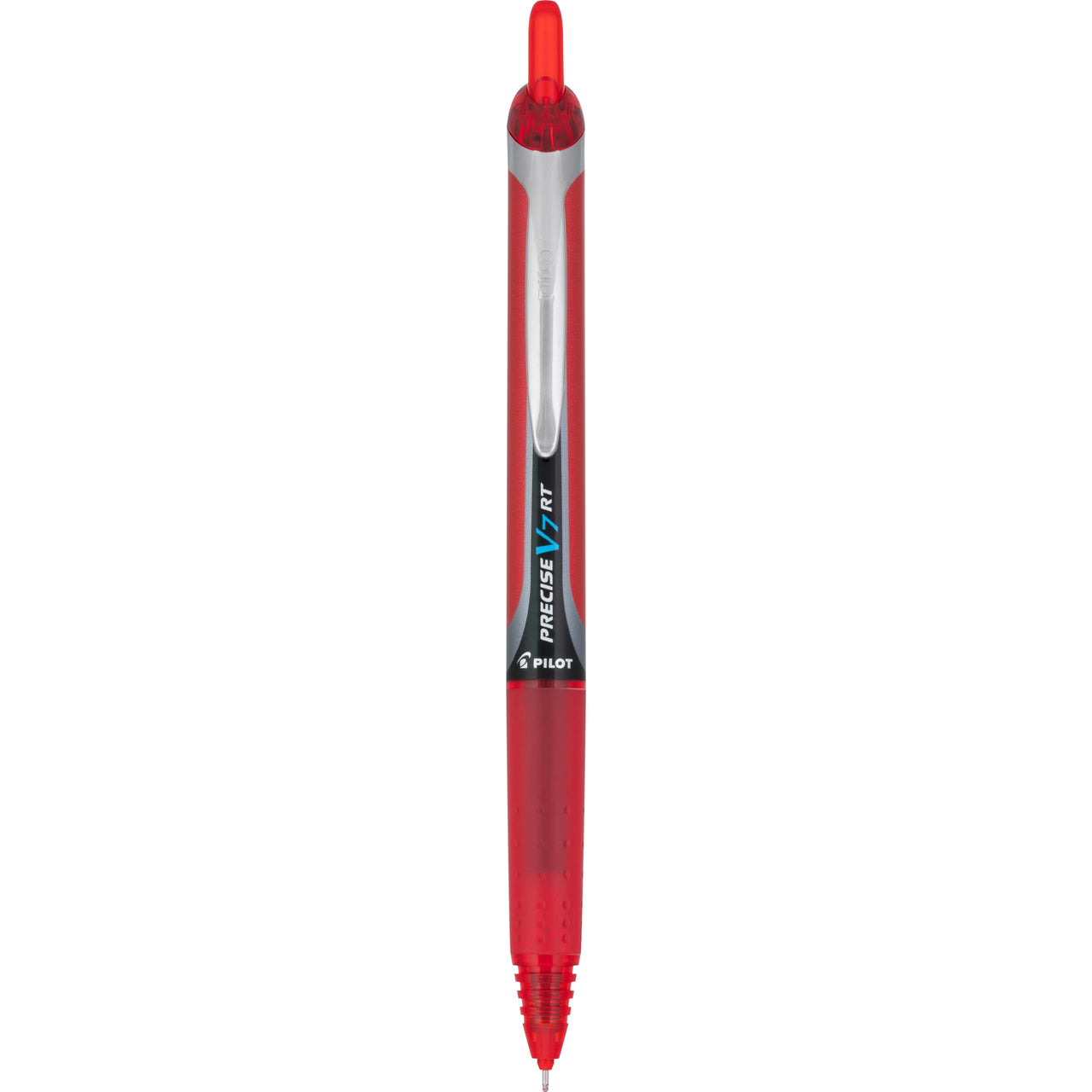 Pilot Precise V7 RT Refillable & Retractable Liquid Ink Rolling Ball Pens, Fine Point (0.7 mm), Red, 12-Pack