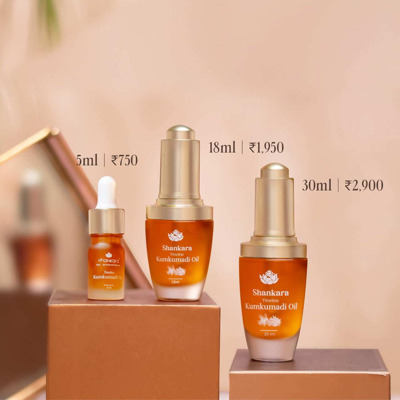 Shankara Ayurvedic Kumkumadi Oil (Tailam) with Saffron & Red Sandalwood | Elixir for Glowing Skin with Pure Essential Oils | Natural Radiance & Youthful Complexion | All Skin Types | 18ml
