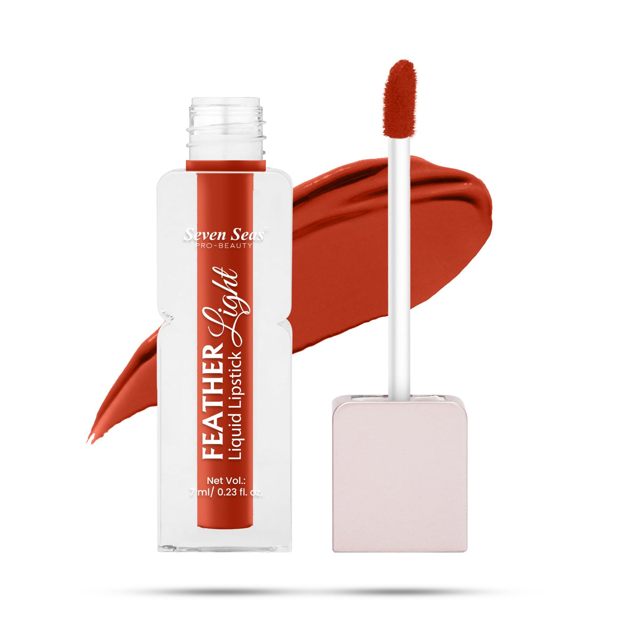 Seven Seas Feather Light Liquid Lipstick | Matte Finish Liquid Lipstick | Long Lasting | Non Transfer | One Coat Application | Stay Upto 12 Hours (302, 6ml)