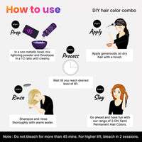 2.Oh! Italian Ginger Spice Hair Color DIY Kit | Semi-Permanent Color + Bleach for Highlights | With Plex & Argan Oil | Lightening Kit for Women & Men