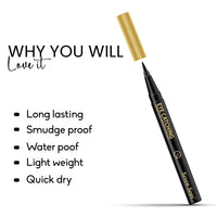 Seven Seas Eye Catching Sketch Eyeliner Long | Lasting Sweat, Waterproof | Eyeliner for women, Girls (Black, 0.55ml)