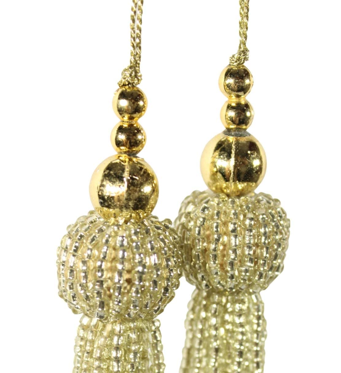 Trendy and Ethnic Acrylic Pearls Tassel Women's  Ethnic Work Hanging Latkan for Sareepallu Blouse Dupatta Lehenga (Set of 1 Pairs)