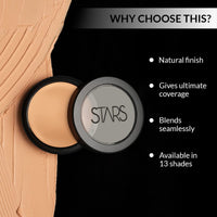 STARS COSMETICS Makeup Foundation Matte Finish Cream Personal & Professional, Light Weight, Waterproof & Long Lasting, Full Coverage Face For All Skin Types for Women & Girls 8g (FS28)