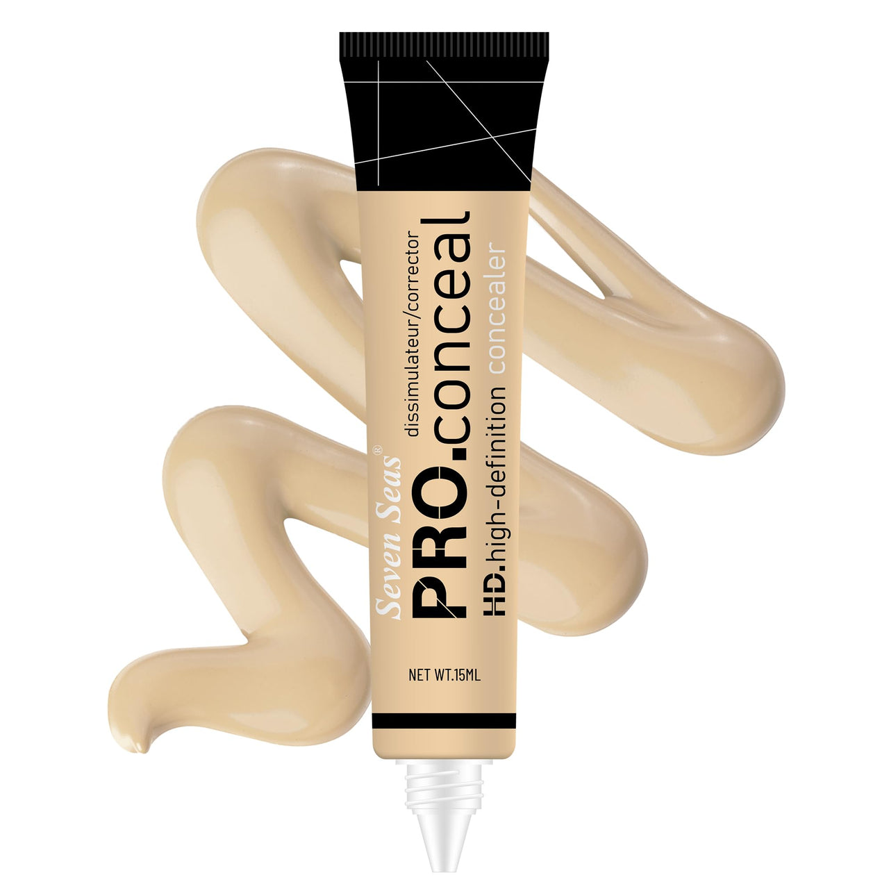 Seven Seas HD Pro Matte Liquid Concealer | Dissimilateur/Corrector | Ultra Blend-able Liquid Concealer | Water Resistant | High Coverage | Nude-15ml