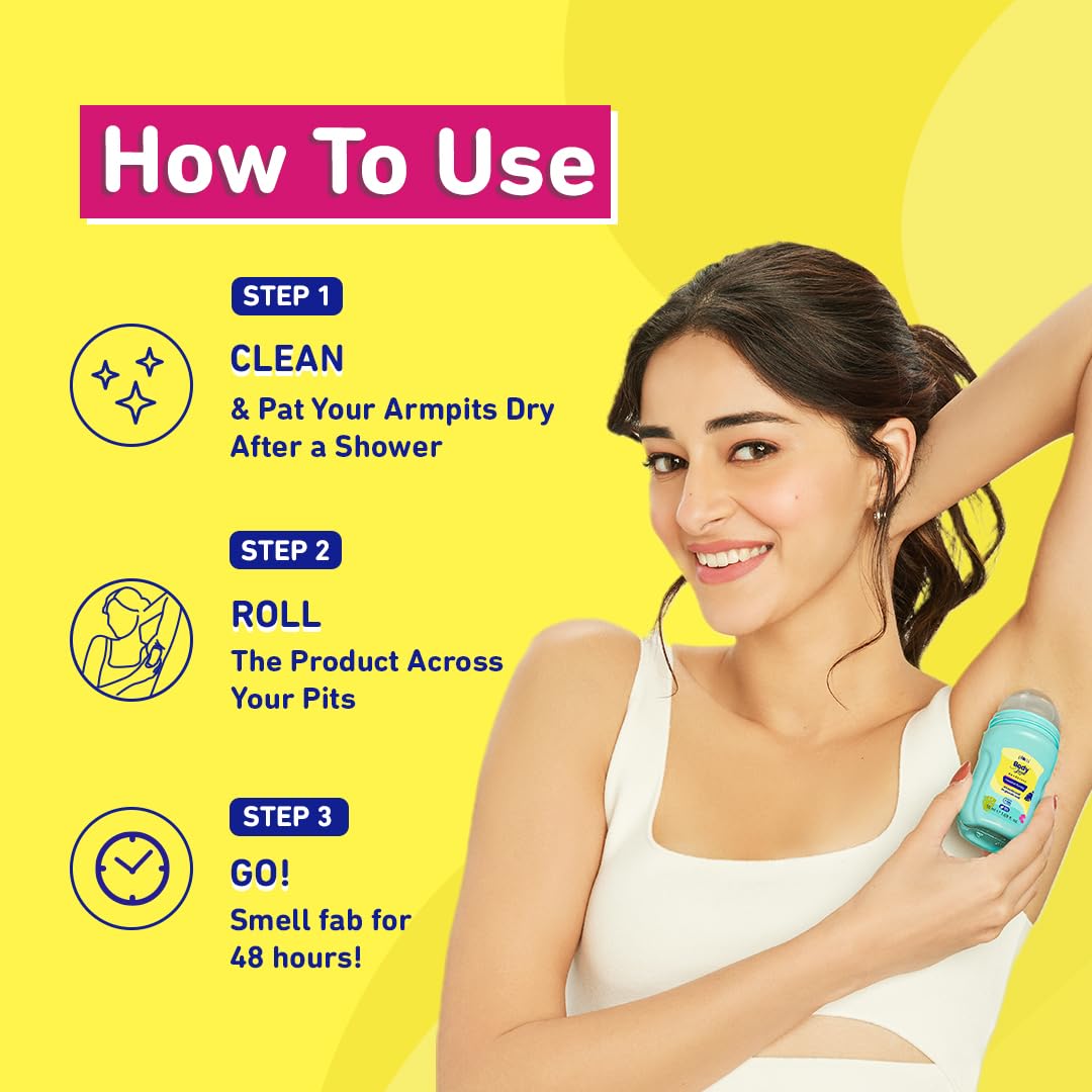 Plum BodyLovin' Hawaiian Rumba Deodorant Roll On | 4% Lactic Acid & 1% Glycolic Acid | Controls Odor & Fades Underarm Darkness | 48 Hr Freshness | Fresh Beachy Fragrance | Aluminium-Free (50 ml)