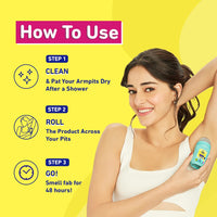 Plum BodyLovin' Hawaiian Rumba Deodorant Roll On | 4% Lactic Acid & 1% Glycolic Acid | Controls Odor & Fades Underarm Darkness | 48 Hr Freshness | Fresh Beachy Fragrance | Aluminium-Free (50 ml)