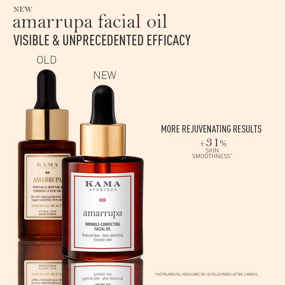 AMARRUPA WRINKLE-CORRECTING FACIAL OIL 15ML | NEW & IMPROVED | Powered with Centella Asiatica| Firming & Smoothing