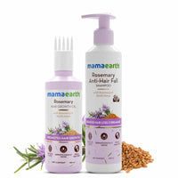Mamaearth Rosemary Hair Growth Combo | Hair Growth Oil | Anti Hairfall Shampoo| 490 Grams