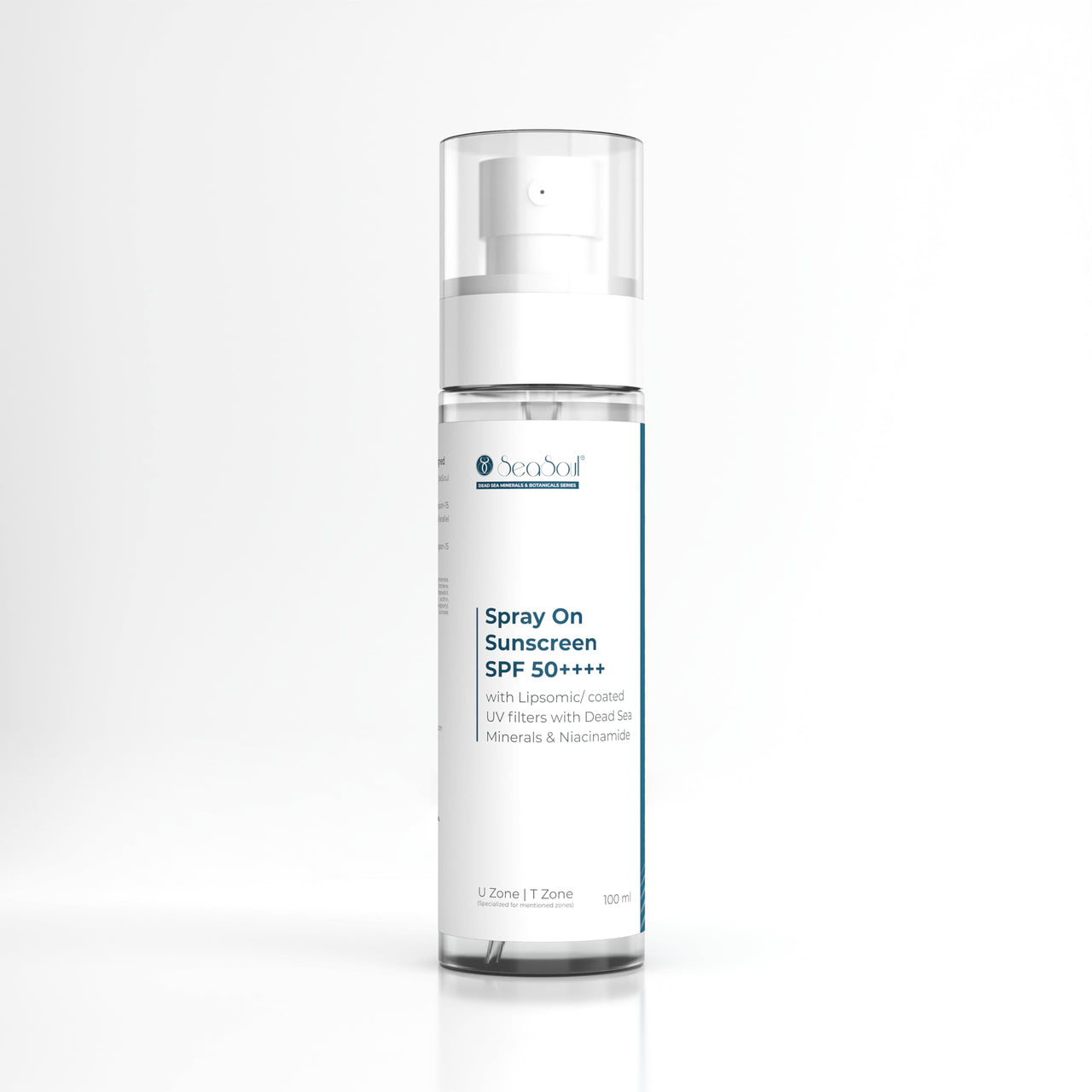 SEA SOUL SPF 50++++ Sunscreen Spray (100ml) | Travel-Friendly Sunblock with UV Filters, Niacinamide & Dead Sea Minerals | Non-Sticky, Lightweight, Long Lasting & Quick Absorbing Formula