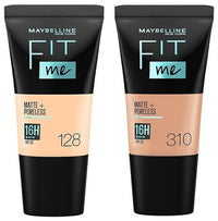 Maybelline New York Fit Me Matte+Poreless Liquid Foundation Medium Coverage For Oily Skin Tube,128 Warm Nude, 310 Sun Beige,18Ml,Pack Of 1