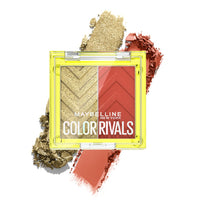 Maybelline New York Color Rivals Pigmented Eyeshadow Palette, Long lasting, Sweatproof, Waterproof, Matte, Shimmer : Chill x Daring, 3g