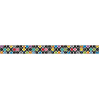 Carson Dellosa 36 Ft Straight Colorful Chalkboard Bulletin Board Borders, 12 Double-Sided Zig Zag and Polka Dot Border for Classroom Bulletin Boards