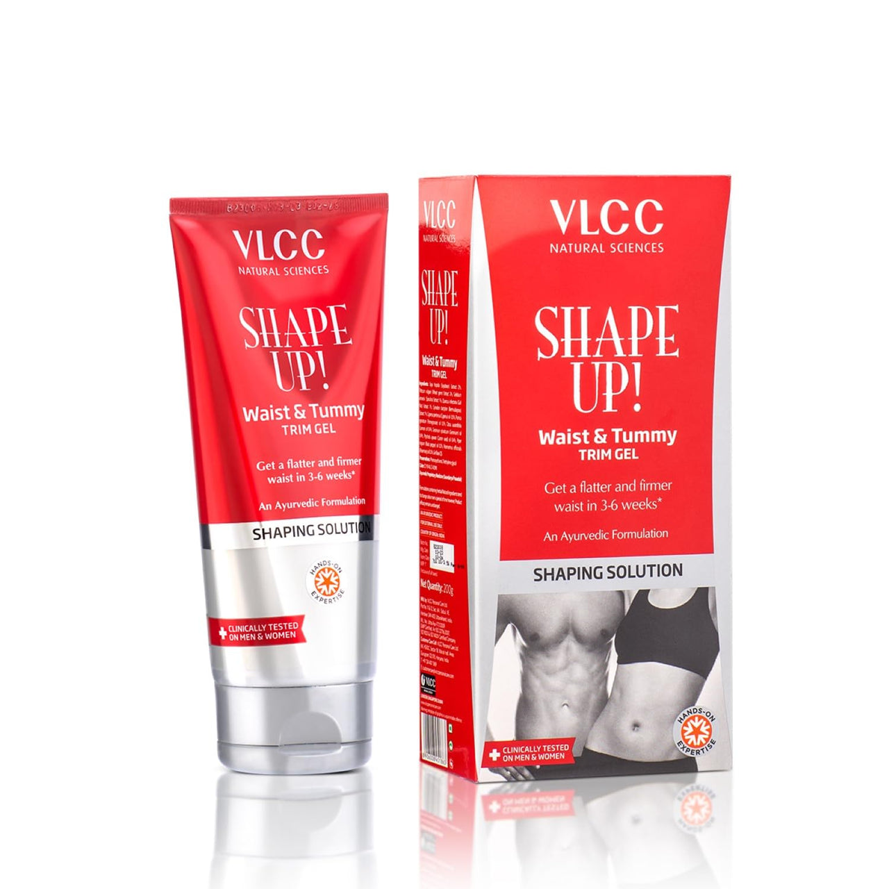 VLCC Shape Up Waist & Tummy Trim Gel - 200g | For a Flatter and Firmer Waist | Helps tone Muscles and Stubborn Fat | Helps break down Cellular Fat | Helps you get a Slimmer, Toned and Firmer Waist.